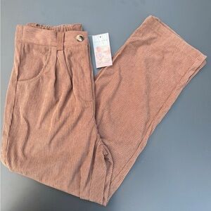 Corduroy High-Waisted Pants